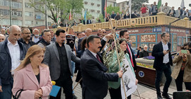 İYİ Parti'den Bursa'da Maden Yönetmeliği'ne darağaçlı protesto