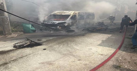 Bursa Yunuseli'de tek motorlu uçak evlerin arasına düştü