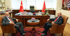 Temel Karamollaoğlu Kemal Kılıçdaroğlu'nu ziyaret etti