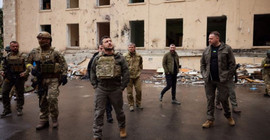 Ukrayna Devlet Başkanı Zelenskiy Harkov'u ziyaret etti