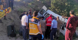 Siirt’te işçileri taşıyan minibüs uçuruma yuvarlandı: 4 ölü, 6 yaralı