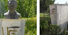 Batman'da Kürt şair ve yazar Cegerxwîn’in büstü, kayyım tarafından kaldırdı