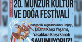 20. Munzur Doğa ve Kültür Festivali'nin programı belli oldu