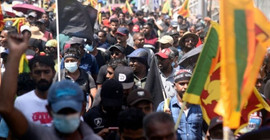 Krizin vurduğu Sri Lanka'da protestocular başkanlık konutunu bastı