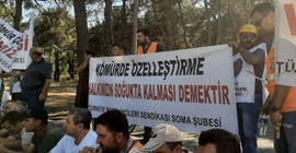 Jandarma Somalı işçilerin yolunu kesti, işçiler nöbete başladı
