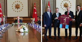 Cumhurbaşkanı Erdoğan, Trabzonspor'u kabul etti