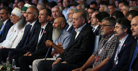 Erdoğan Hacı Bektaş'ta konuştu: Bilindiği gibi bu dergâh, Cumhuriyet ile birlikte kapatılmıştı