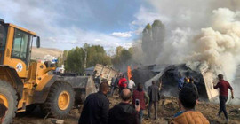 Ağrı'da yolcu otobüsü, tanker ve TIR kaza yaptı, yangın çıktı: 7 kişi ölü