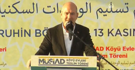 Süleyman Soylu Suriye'de briket ev açılışı yaptı