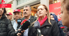 DİSK Genel Başkanı Çerkezoğlu İstiklal'de: İnsanlık dışı katliamı lanetliyoruz
