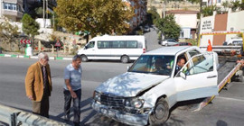 Eşref Kolçak kaza yaptı