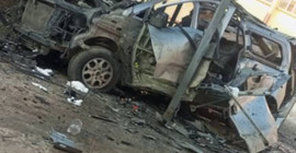 Kamışlı'da araca yerleştirilen bomba patladı