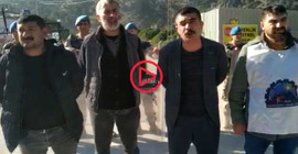 Maden işçisi Erdoğan Çapaklı gözaltına alınırken bayıldı