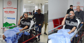 Isınmak için yaktıkları ateşe tiner döken işçi yaralandı