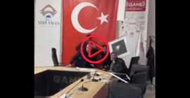 Uyarılara rağmen kapalı alana giren Ulaştırma Bakanı Adıyaman'da depreme yakalandı