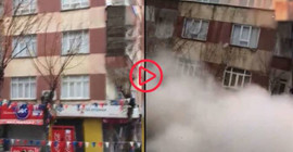 Depremde kağıt gibi yıkılan binalar