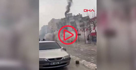 Maraş'ta altı katlı binanın yıkılma anı kameralarda