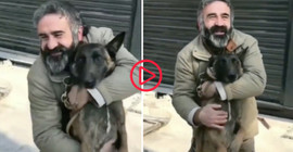 Kendisini enkazdan kurtaran köpekle buluştu: Sen var ya...