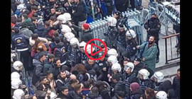 Kadıköy'de uzaktan eğitimi protesto eden öğrencilere polis şiddeti