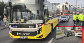Beylikdüzü'nde 9 aracın karıştığı zincirleme trafik kazası meydana geldi