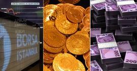 Borsa, sterlin ve altın zirve yaptı