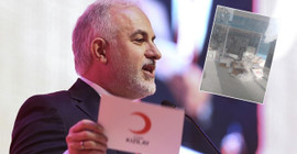 Kızılay'a bağışlanan yardım kolileri İsmailağa cemaatinin yurdundan çıktı