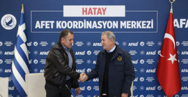 Akar ve Yunanistan Savunma Bakanı, Hatay'dan dostluk mesajı verdi