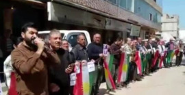 ENKS, Newroz katliamına karşı Haseke'de eylem yaptı: 'Silahlı gruplar Afrin'den çıkarılmalı'
