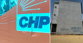 CHP Nilüfer İlçe Başkanlığı binasına sprey boyalı saldırı