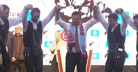 İmamoğlu, memleketi Trabzon'da horon tepti