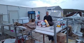 Kırıkkale'de kuvvetli rüzgarda TOKİ şantiyesinin yemekhanesi yıkıldı