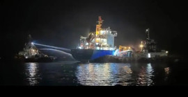 Küçükçekmece açıklarında tanker yangını
