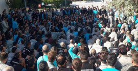 Eskişehir'de cam işçilerinden oturma eylemi