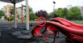 Bingöl’de parktaki çocuk oyun grupları ateşe verildi