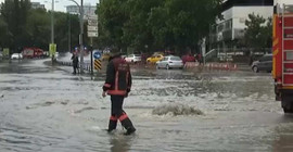 Ankara'da yağmur sonrası ortaya çıkan görüntüler