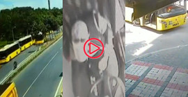 Esenler'de bir kişi İETT otobüsünü kaçırdı