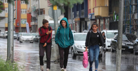 Kars'ta sağanak ve dolu yağışı