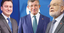 Babacan, Davutoğlu ve Karamollaoğlu Meclis'te ortak grup görüşmeleri için bir araya geldi