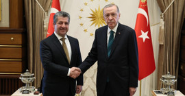 Erdoğan ile Mesrur Barzani Ankara'da görüştü
