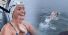 Manş'ı geçen Aysu Türkoğlu yine sularda: Bu kez de Kuzey İrlanda’dan İskoçya’ya kadar yüzecek