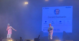 Fransız komedyen sahnede İçişleri Bakanı'nın numarasını paylaştı