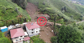 Rize'de sel ve heyelanların zararı 6 milyon lirayı aştı