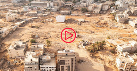 Derne kenti savaş alanı gibi, Libya Kızılayı'na göre kentte 11 binden fazla kişi öldü