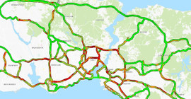 İstanbul'daki sağanak trafiği kilitledi