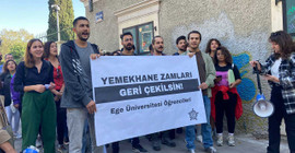 Ege Üniversitesi'nde yemek zamlarına karşı imza toplandı