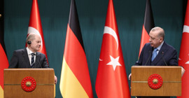 Cumhurbaşkanı Erdoğan, Almanya Başbakanı Scholz ile görüştü
