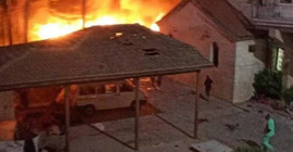 Gazze'deki hastaneye saldırı anının görüntüleri