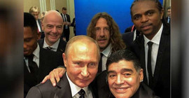 Maradona, Putin'le Selfie'sini paylaştı