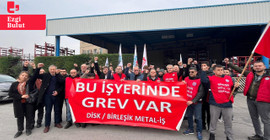 Bursa'da Şahinkul işçileri greve çıktı