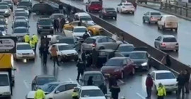 Ankara'da zincirleme kaza: 26 araç birbirine girdi, 3 yaralı